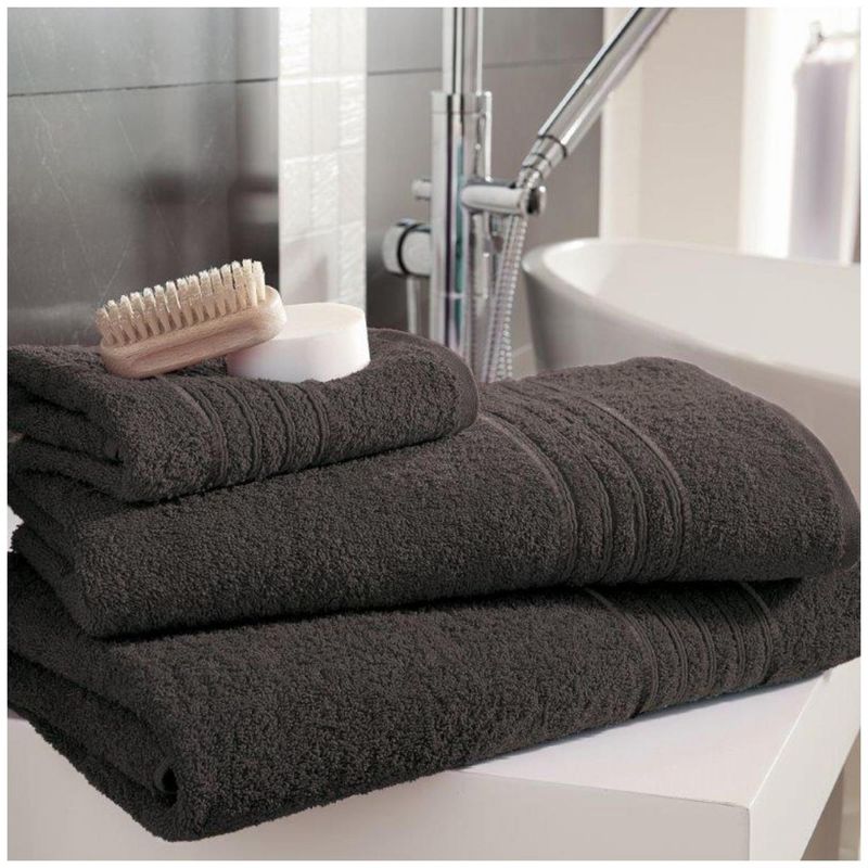 New Hampton Cotton Towel Charcoal Packs of 4