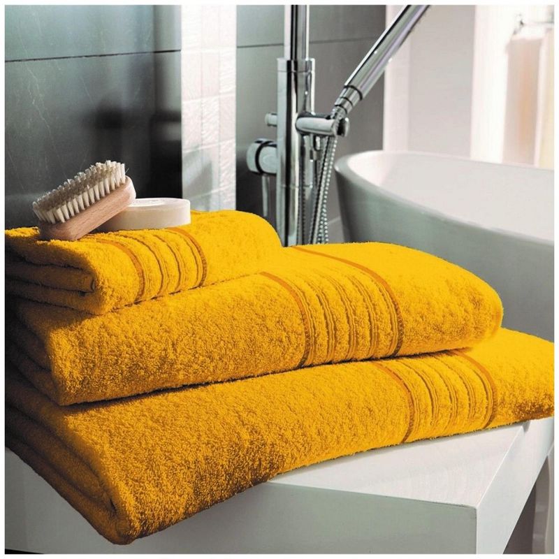 New Hampton Cotton Towel Ochre Packs of 4