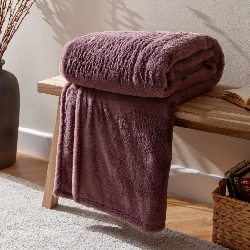 Kallu Double-Sided Faux-Fur Throw Multi Colours