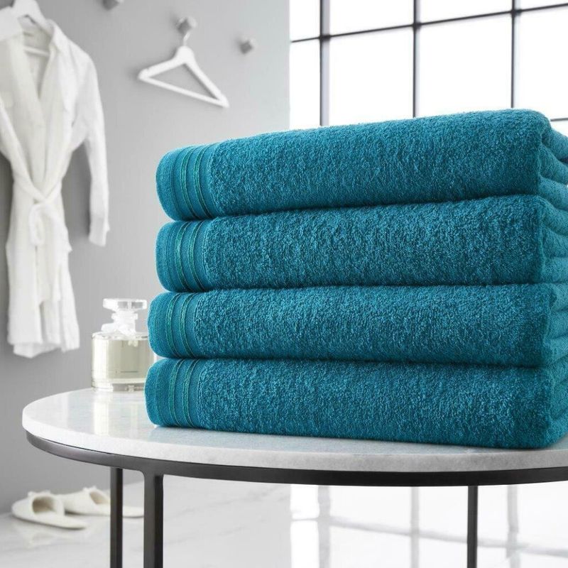 Luxury Wilsford Cotton Bath Sheet Teal x 4