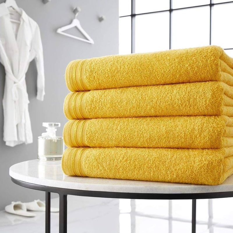 Luxury Wilsford Cotton Bath Sheet Ochre x 4