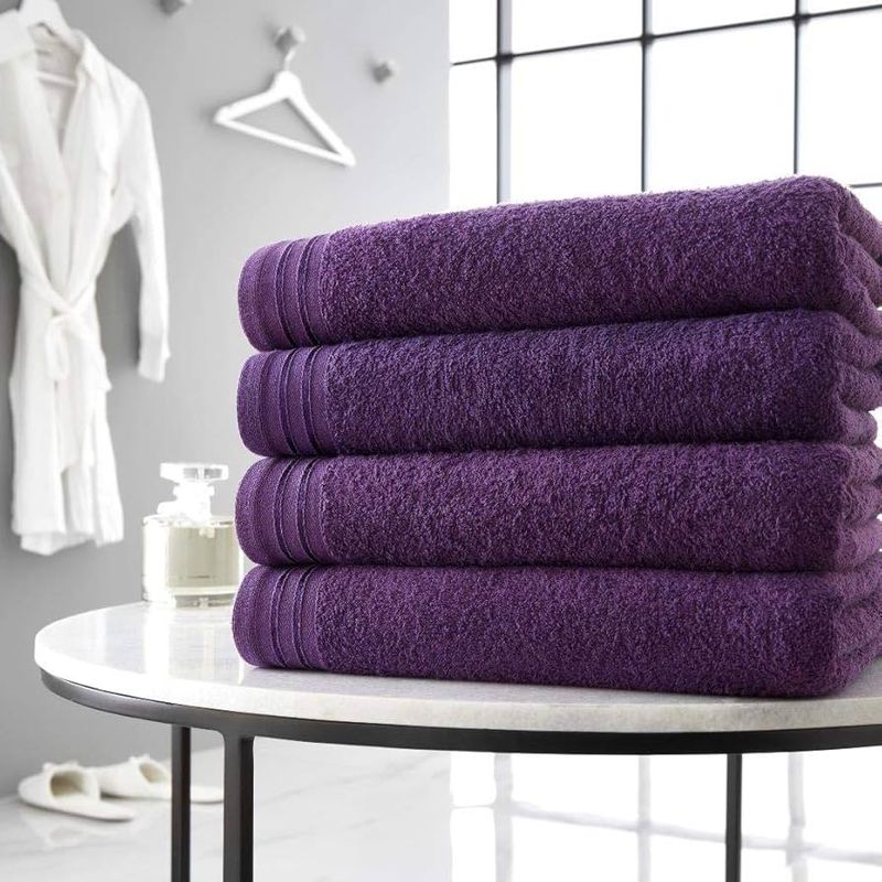 Luxury Wilsford Cotton Bath Sheet Purple x 4