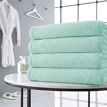 Luxury Wilsford Cotton Bath Sheet Mint x 4