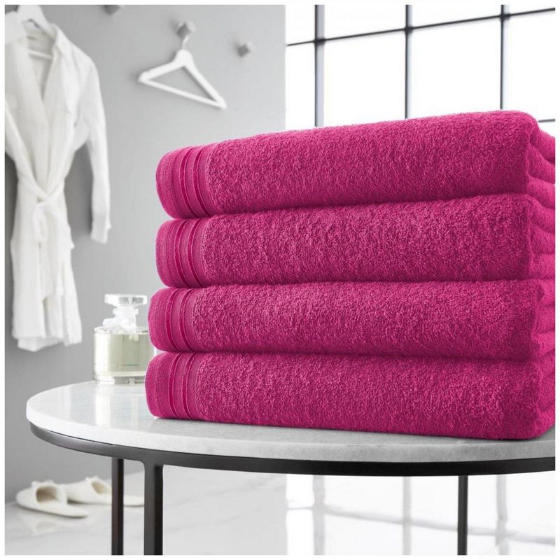 Luxury Wilsford Cotton Bath Sheet Pink x 4