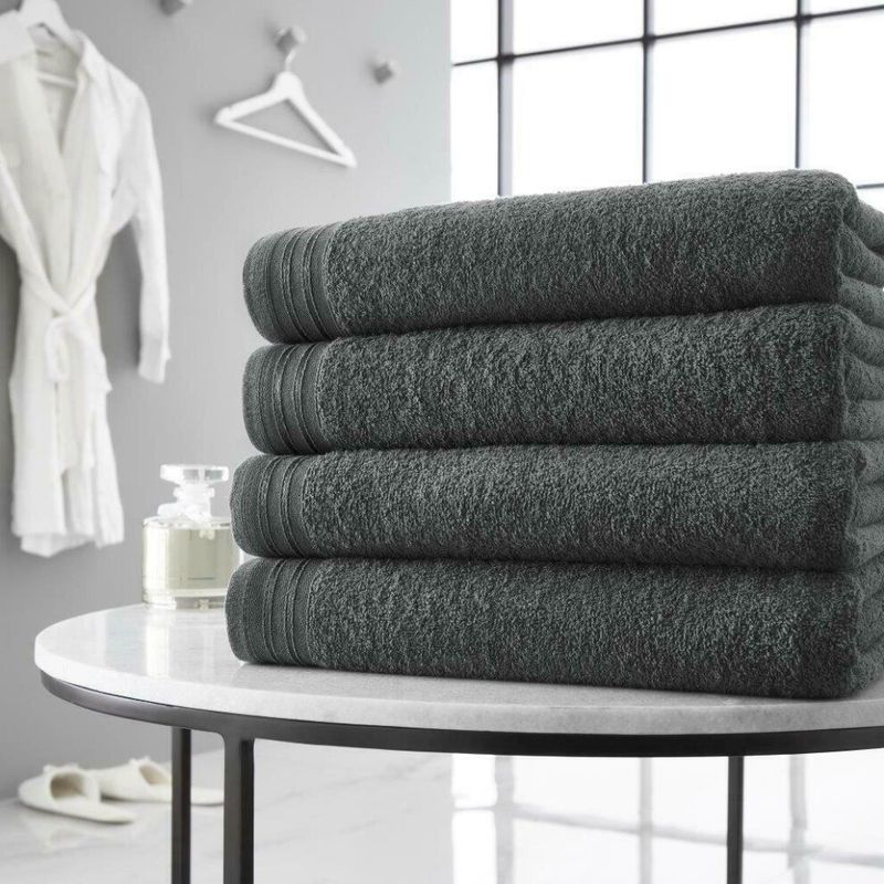 Luxury Wilsford Cotton Bath Sheet Charcoal