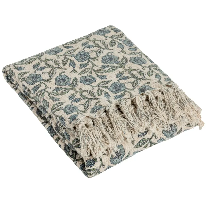 Delphine Printed Cotton Throw 2 Colours