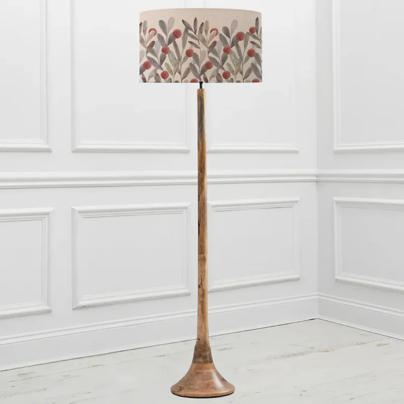 Katsura Eva & Kinross Complete Floor Lamp Mango/Mulberry