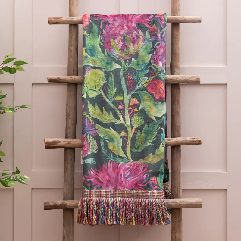 Fairytale Bristles Printed Throw Forest