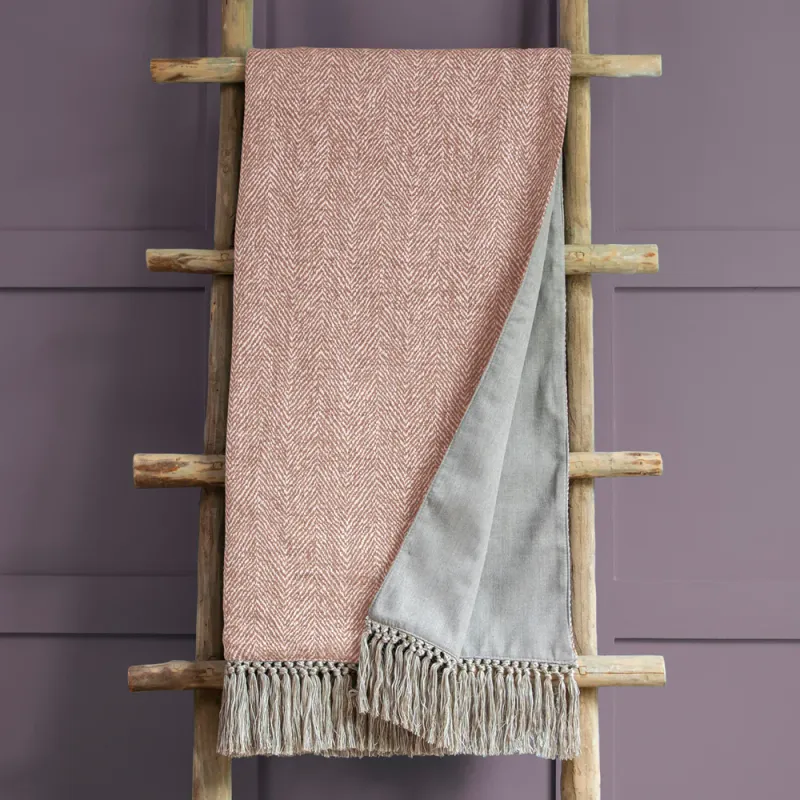 Oryx Woven Throw Coral
