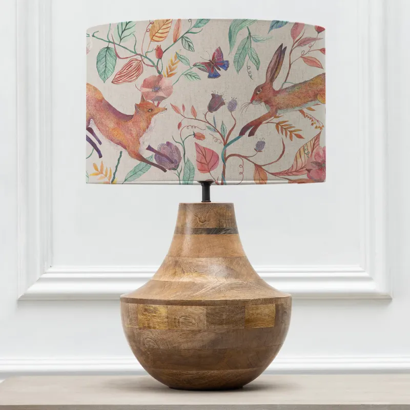 Leaping Into The Fauna Eva & Leven Complete Table Lamp Mango/Linen