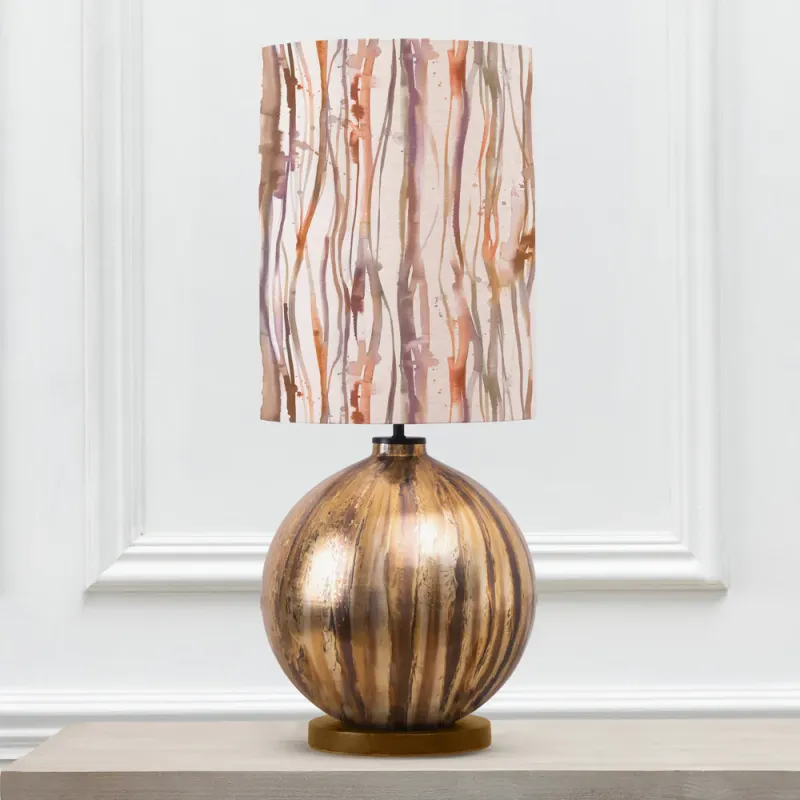 Falls Anna & Belina Complete Table Lamp Glass/Ironstone