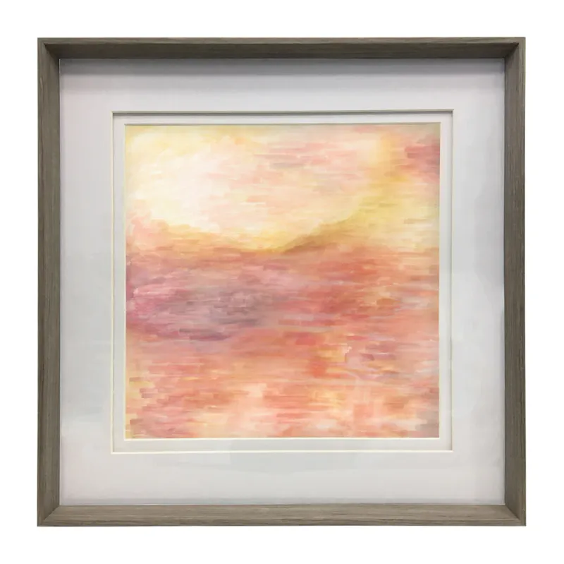 Tulla Framed Print Nut/Saffron