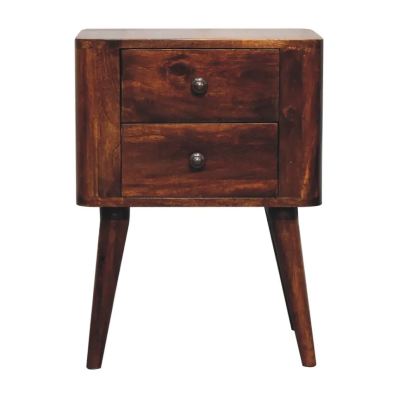 Mini Chestnut Modern Solid Wood Bedside