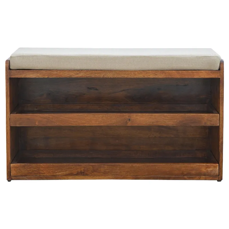 Mud Linen Pull Out Shoe Bench