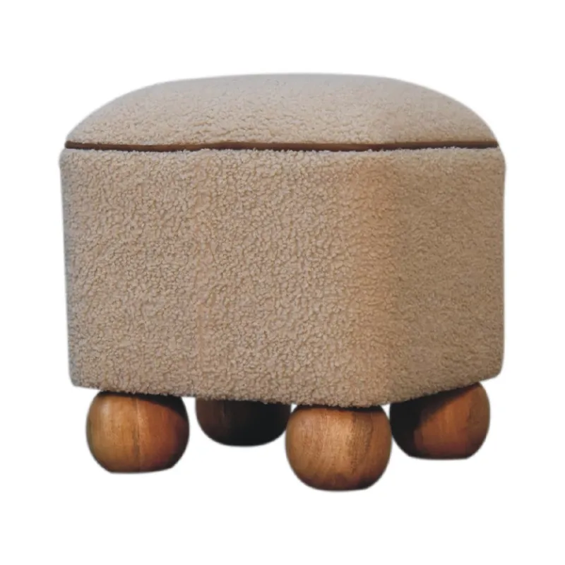 Serenity Square Footstool with Ball Feet