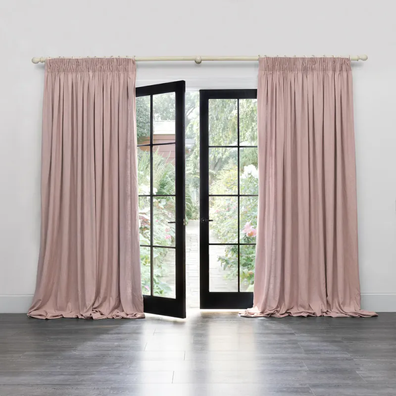 Hawley Linen Blend Pencil Pleat Curtains 98" x 118"  7 Colours