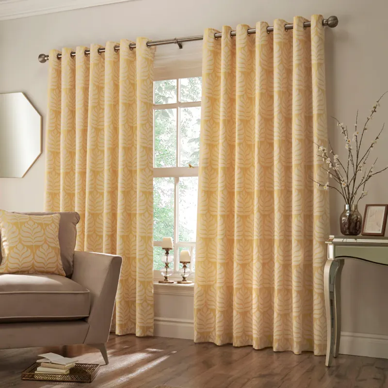 Horto Botanical Eyelet Curtains 3 Colours