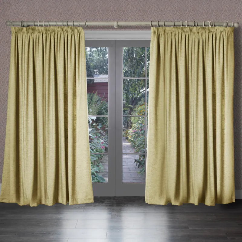 Helmsley Woven Pencil Pleat Curtains 90" x 90" 3 Colours