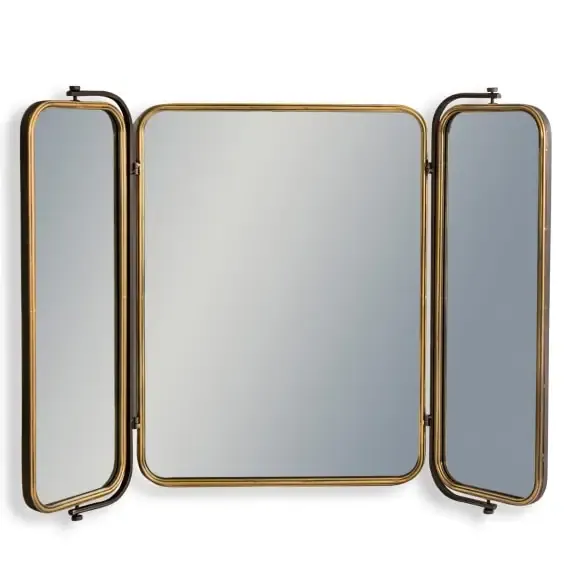 Industrial Large 3 Fold Wall Mirror