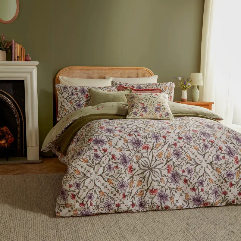 Tilda Floral Printed Duvet Cover Set Multi