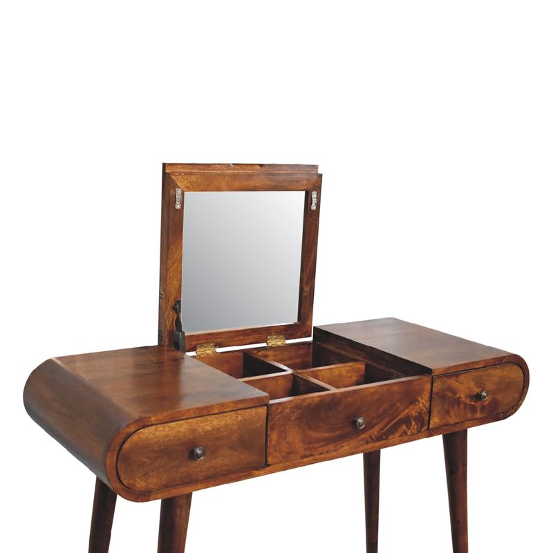 Chestnut Mirror Dressing/Vanity Table