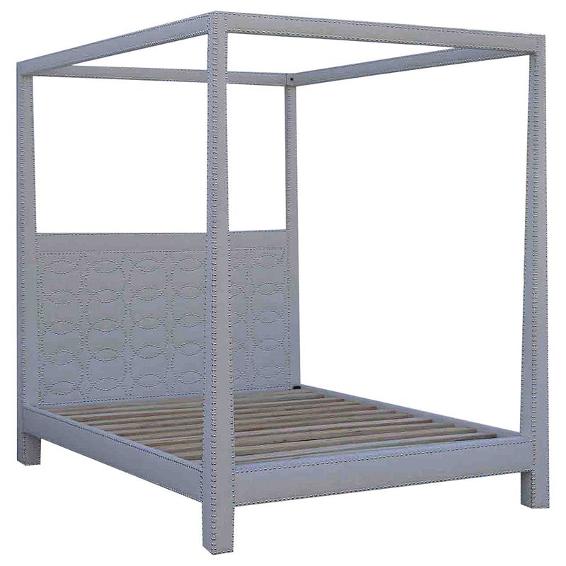 Post Studded Bedroom White Bed
