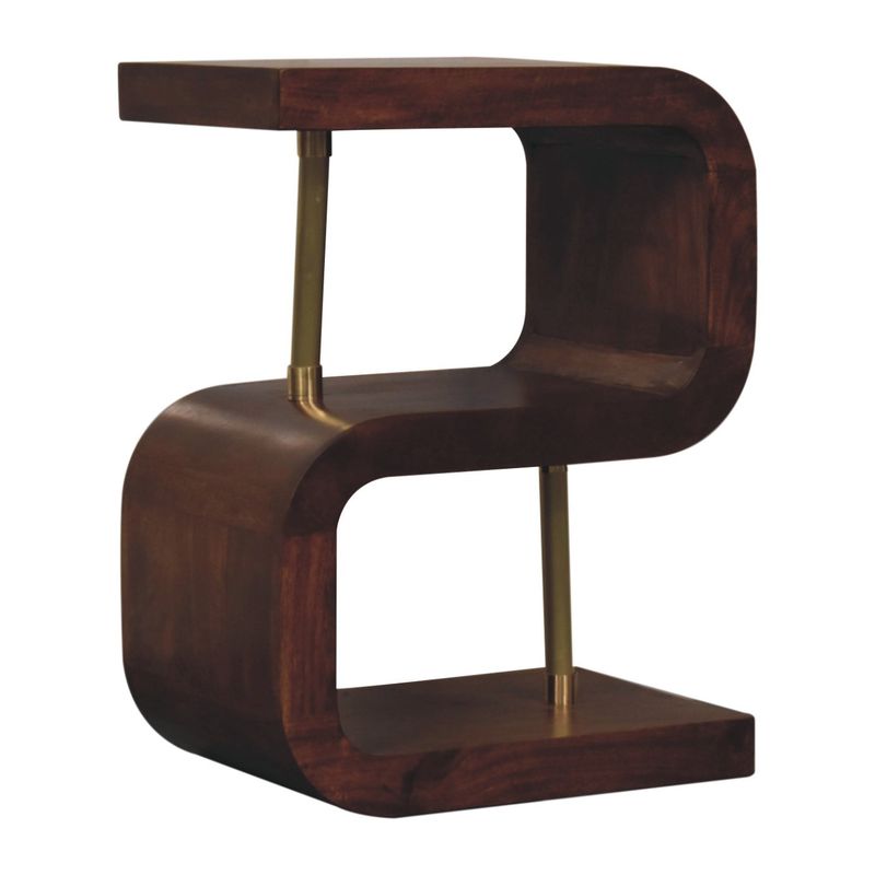 S-curve Brass Bathroom Table