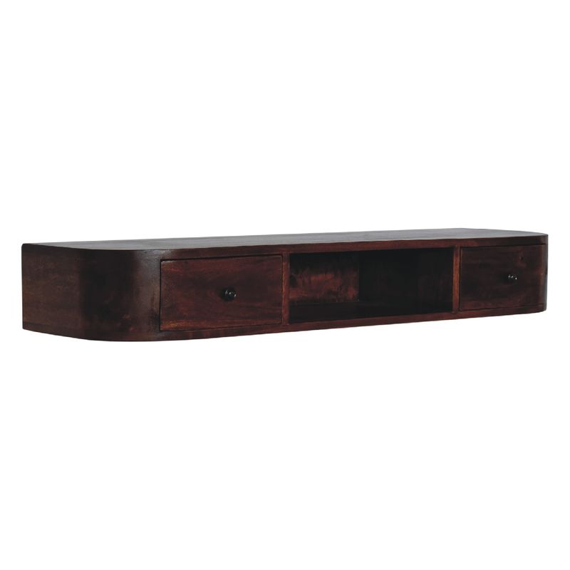 Lunar 2 Drawer Floating Console Mango Wood