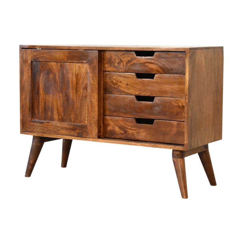 Chestnut Sliding Cabinet Mango Wood
