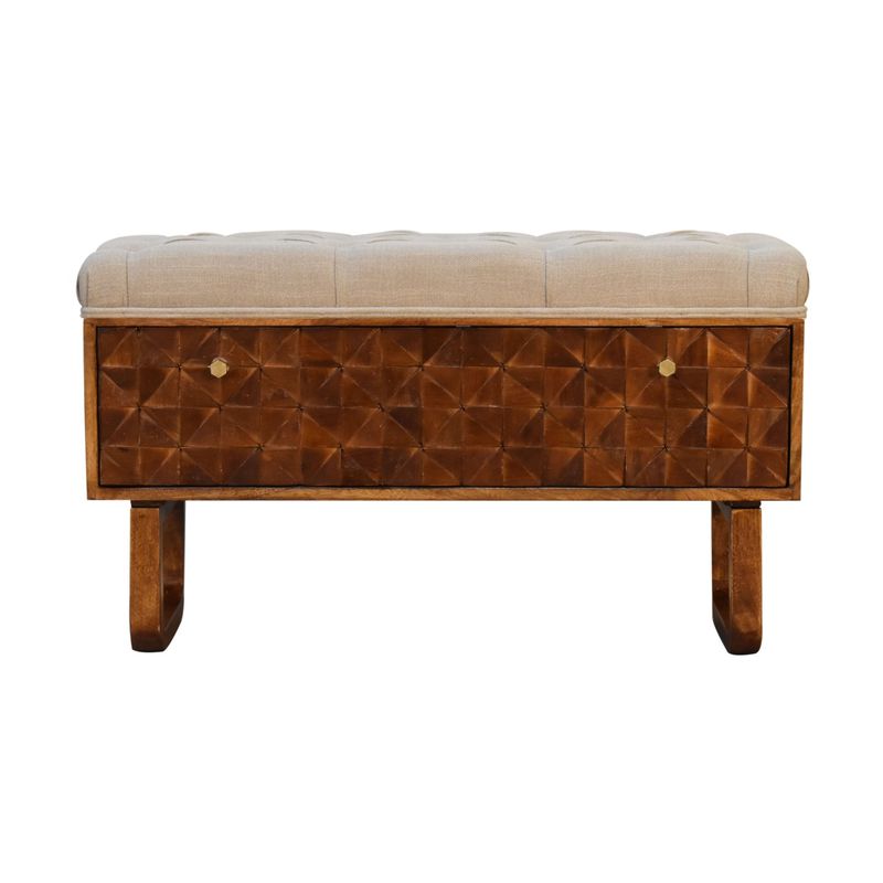 U’ Chestnut Pineapple Bench