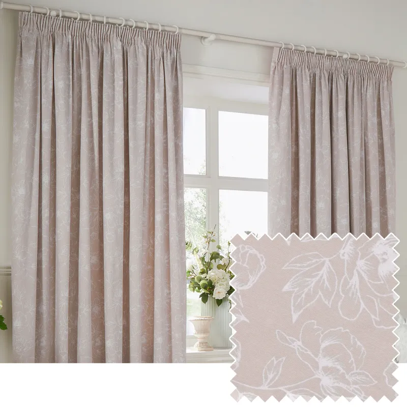 Bella Floral Room Darkening Pencil Pleat