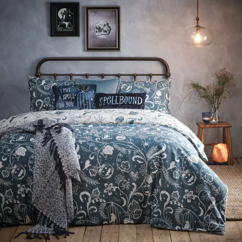 Spellbound 100% Brushed Cotton Duvet Cover Set Storm