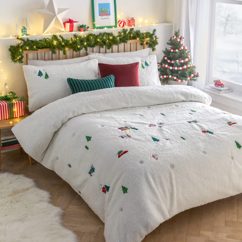 Christmas Together Duvet Cover Set Snow