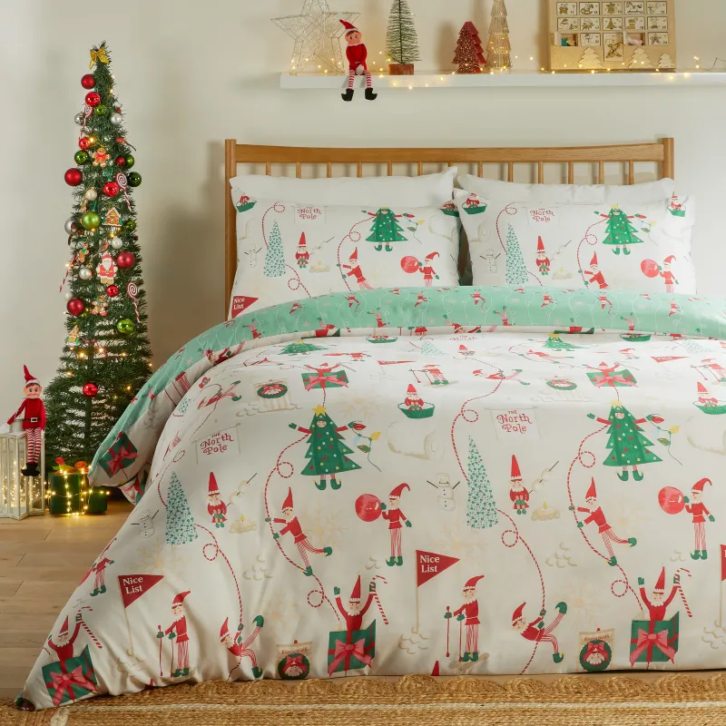 Elfie Duvet Cover Set Cream/Mint