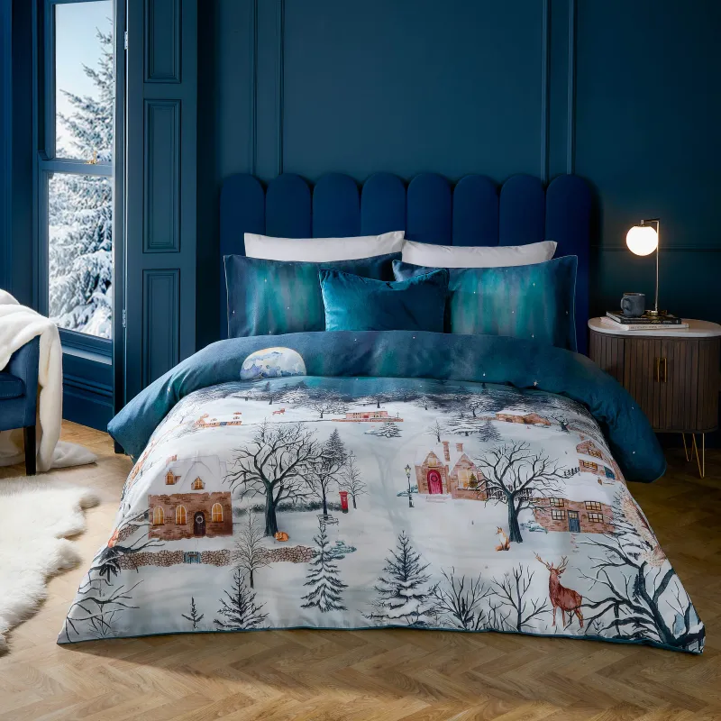 Starlight Midnight Blue Duvet Set