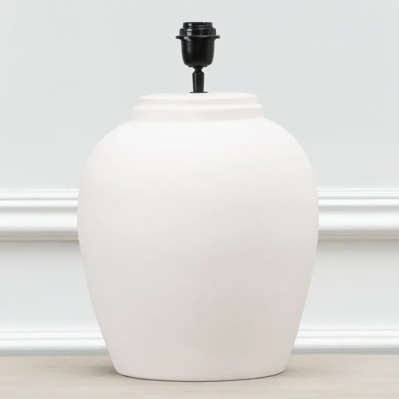 Evora Lamp Base Ecru Large