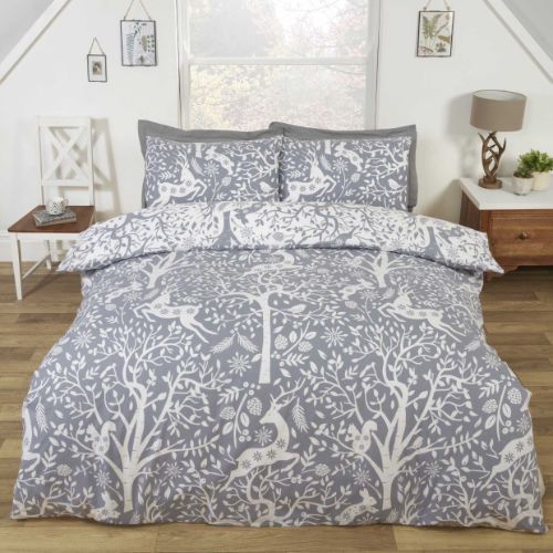 Tatton Mono Christmas Cotton Duvet Cover Set