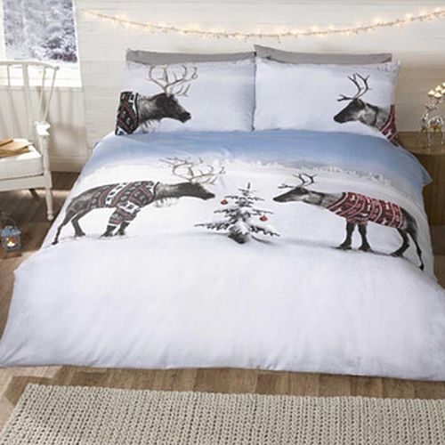 Reindeer Christmas Cotton Duvet Cover Set