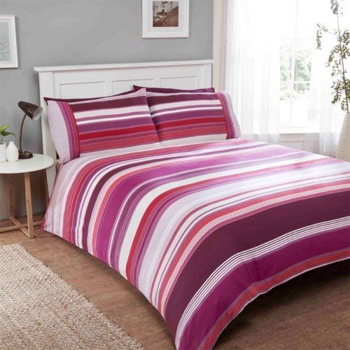 Stratos Mulberry Brushed Cotton Duvet Set