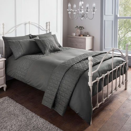 Pinsonic Cube Duvet Set Charcoal
