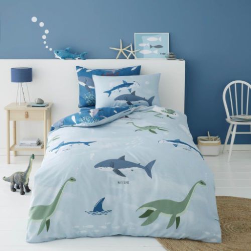 Young Uns Dino Shark Duvet Set Single