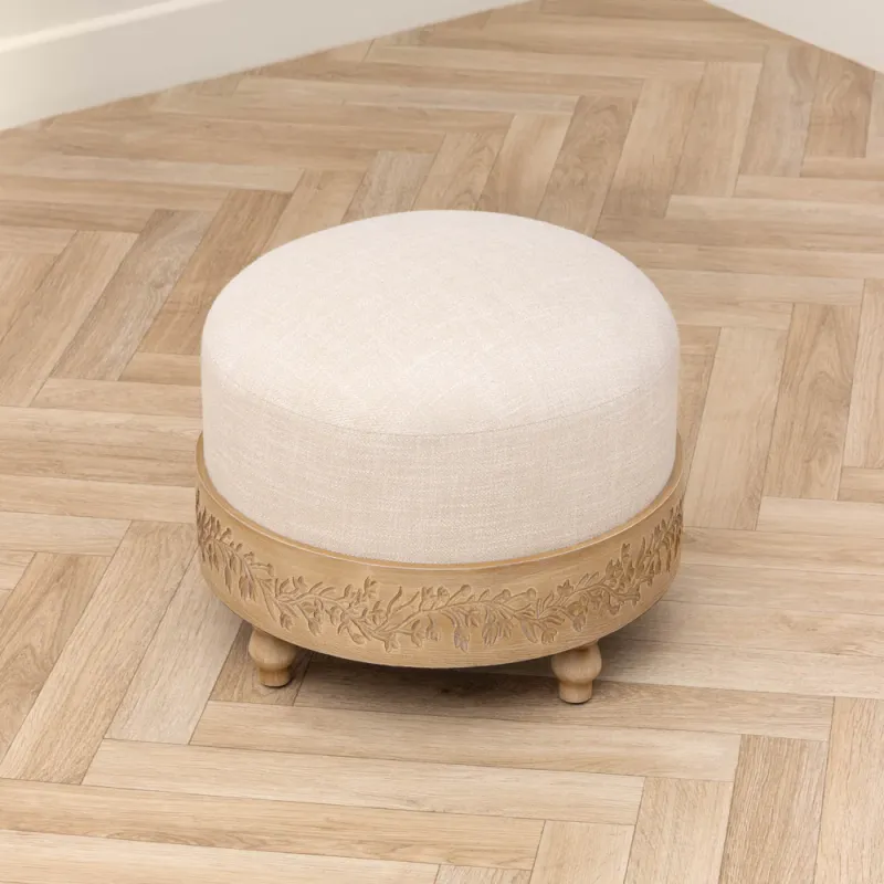 Mabel Wooden Footstool Oak