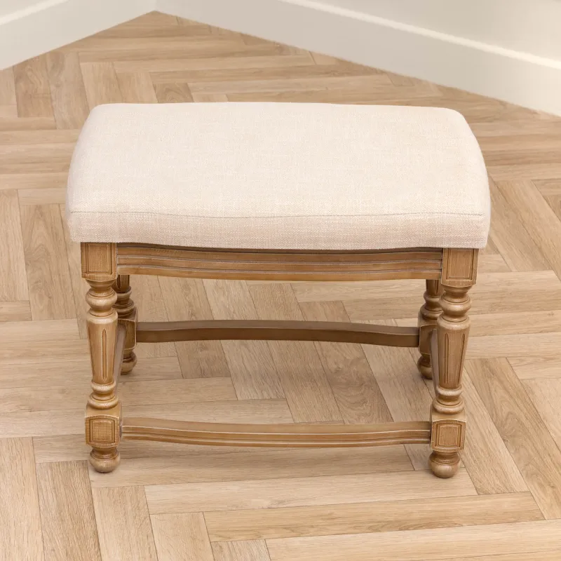 Eloise Wooden Footstool Oak