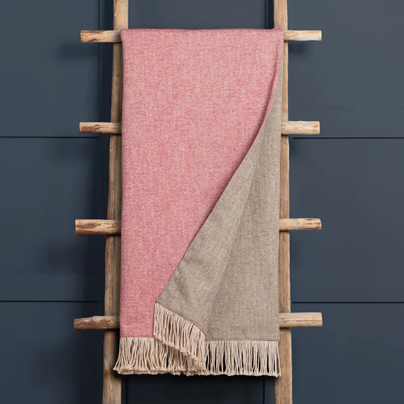 Selkirk Woven Throw Rosehip