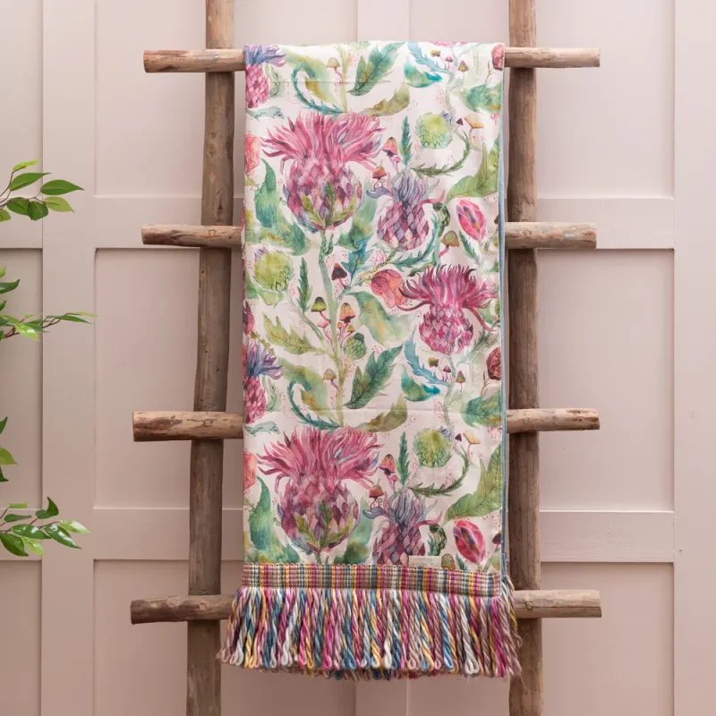 Fairytale Bristles Printed Throw Damson