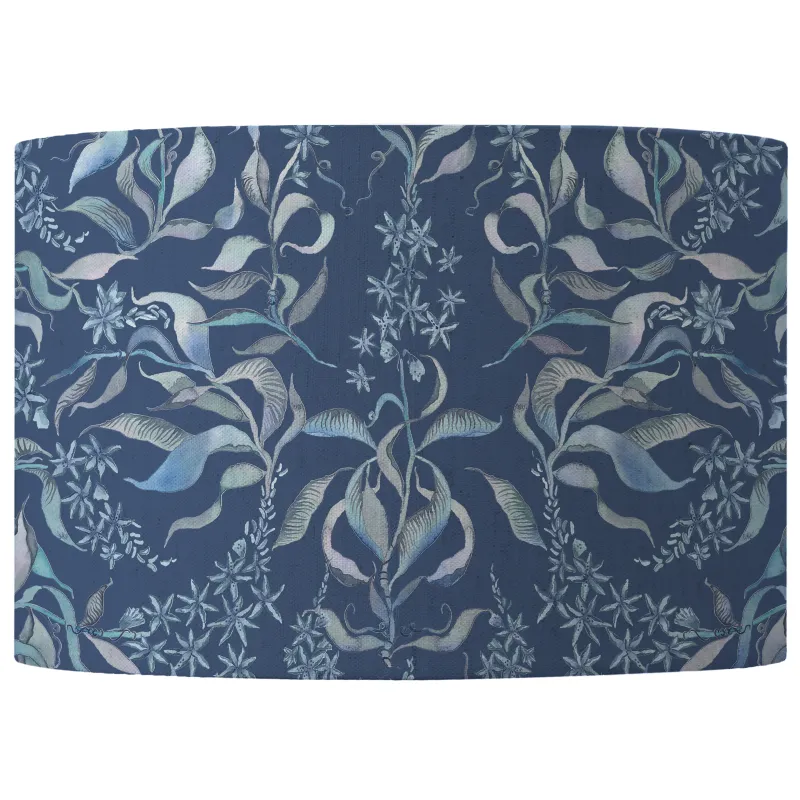 Hettie Eva Printed Lamp Shade Atlas Blue