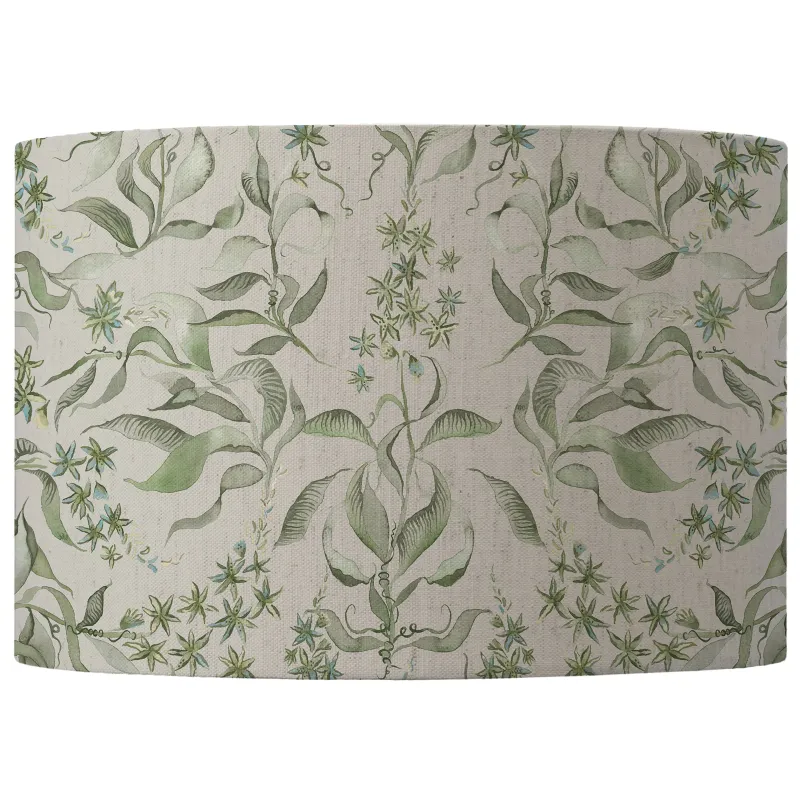 Hettie Eva Printed Lamp Shade Delft Vine