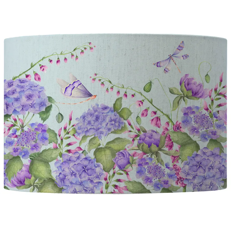 Seraphinia Eva Printed Lamp Shade Duck Egg