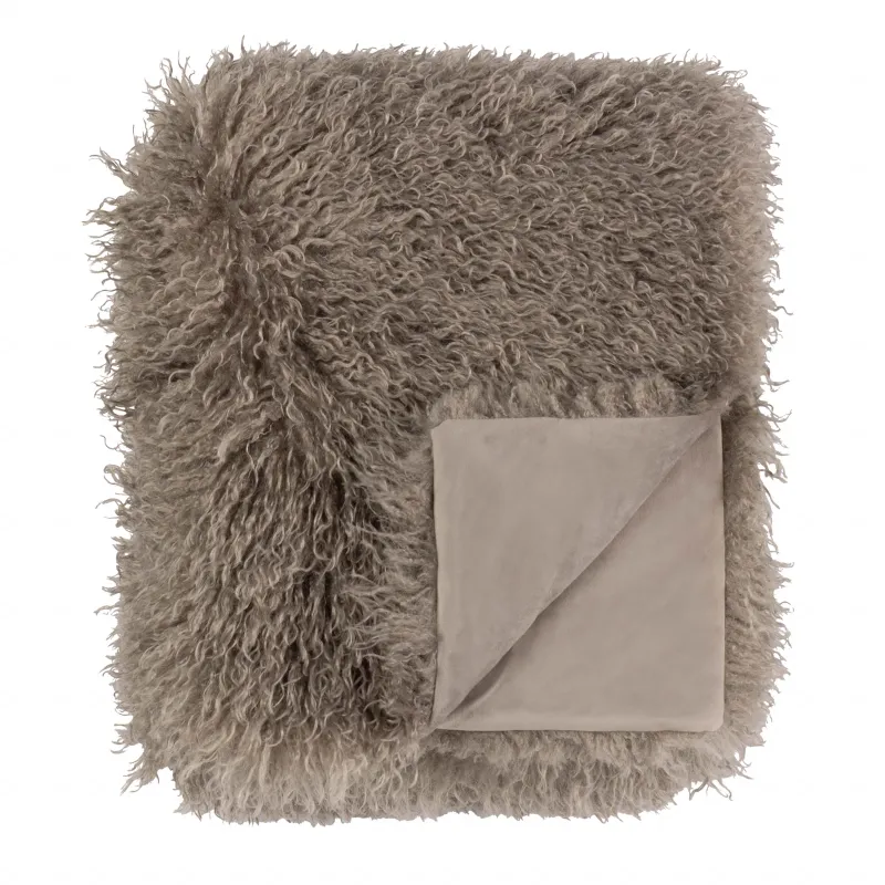 Rowan Faux Fur Throw Mocha