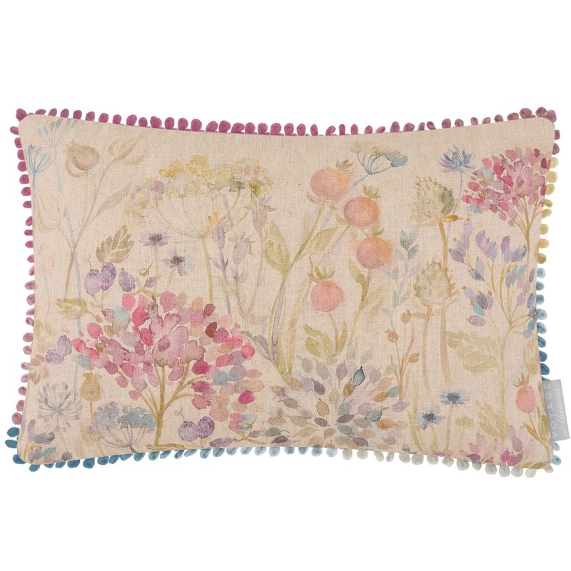 Country Hedgerow Printed Rectangular Cushion Linen
